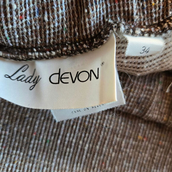 Lady Devon Womens Vintage 80s Wool Tweed Midi Skirt Size 34 - Picture 6 of 10